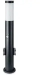 Stehleuchte Standleuchte Au&szlig;enlampe Bewegungsmelder schwarz Steckdosen H 60 cm