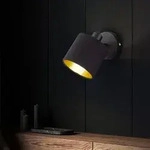 Design Wand Strahler Leuchte SCHWARZ GOLD Wohn Zimmer Lampe Spots verstellbar Reality