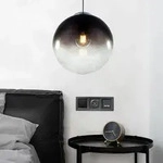 Kugel Deckenlampe Pendelleuchte rauchfarben Wohnzimmerlampe Glaskugel H&auml;ngelampe