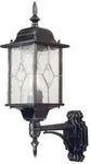 Wandleuchte Au&szlig;enleuchte Laterne Metall Glas H 53,5 cm 1 Flammig schwarz