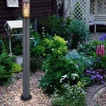Wegeleuchte Pollerleuchte au&szlig;en Gartenlampen anthrazit IP44, Standleuchte Terrasse