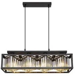 Kristall Pendelleuchte H&auml;ngelampe Wohnzimmer modern H&auml;ngeleuchte Esstisch schwarz 4
