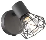 Wandleuchte Wandspot Lampe Flurleuchte Schlafzimmerlampe Gitter-Design Grau