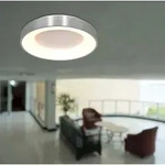 Deckenlampe Wohnzimmerleuchte K&uuml;chenleuchte LED dimmbar Ring-Optik silber wei&szlig;
