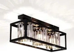 Kristall Deckenleuchte schwarz Deckenlampe E27 3 flammig Wohnzimmerlampe modern,