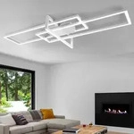 Deckenlampe eckig Deckenlampe dimmbar Lichtschalter Wohnzimmerleuchte Decke LED,