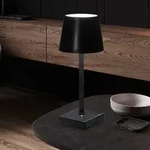 Tischleuchte Indoor Akku Tischlampe dimmbar 3-Stufen Nachttischleuchte USB, schwarz,