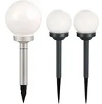 3er Set LED Solar Kugel Lampen Terrassen Steck Strahler Garten Au&szlig;en Beleuchtung