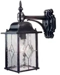 Wandleuchte Au&szlig;enlampe Au&szlig;enwandleuchte Laterne Metall Glas 1 Flammig IP23 Hof