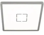 Deckenlampe mit Hintergrundbeleuchtung LED Deckenleuchte silber Wohnzimmerlampe