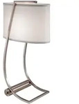Tischleuchte Schreibtischlampe Nachttischlampe Edelstahl USB-Charger H 62,2 cm