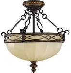 Deckenleuchte Lampe Wohnzimmerlampe Stahl Glas Nussbaum D 39,4 cm 2 Flammig