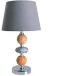 Tischleuchte Beistelllampe Nachttischlampe Schlafzimmerleuchte Grau H 36 cm