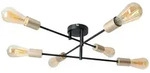 Deckenleuchte Deckenlampe Wohnzimmerleuchte schwarz 6 flammig Flurlampe L 54,5cm