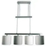 Pendelleuchte H&auml;ngelampe Deckenlampe Esszimmerleuchte Grau 4-Flammig L 86 cm