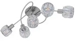 Spotlampe Deckenleuchte Wohnzimmerleuchte 5-Flammig Glas klar Deckenlampe E14