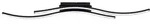 Deckenleuchte Deckenlampe Flurleuchte satiniert 1 flammig schwarz LED L 96 cm