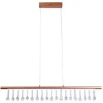 Pendelleuchte H&auml;ngelampe Esstischleuchte dimmbar LED Kristalllampe gold H 120 cm
