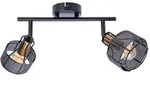 Deckenleuchte Deckenlampe Wohnzimmerlampe Metall Schwarz L 32 cm 2-Flammig