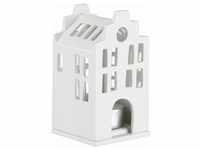 räder Zuhause Mini Lichthaus Stadthaus 5,5x6x10,5 cm Porzellan weiß