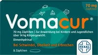 PZN-DE 03879636, Vomacur 70 5 Z&auml;pfchen - Bei &Uuml;belkeit und Erbrechen, Grundpreis: