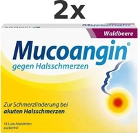 PZN-DE 07314486, Mucoangin Waldbeere 18 Lutschtabletten - Bei Husten, Grundpreis:
