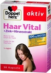 PZN-DE 19760251, Doppelherz Aktiv Haar Vital + Zink + Hirsesamenextrakt 30 Kapseln -