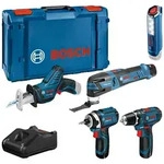 Bosch Combo Kit 12V (5): GSR 12V-15 + GOP 12V-28 + GDR 12V-105 + GSA 12V-14 + GLI