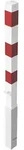 Schake Absperrpfosten 470FB, 70x70 mm, 1300 mm, herausnehmbar, feuervz. wei&szlig;/rot,