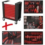 KS Tools Performanceplus Werkstattwagen-Satz P10 mit 241 Werkzeugen f&uuml;r 4 Schubladen