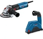Bosch Combi-Set: Winkelschleifer GWS 14-125 + Absaughaube GDE 115/125 FC-T