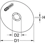 KS Tools Hochleistungs-D&uuml;nntrennscheibe, &Oslash; 75 mm, 1,5 mm, 50er Pack