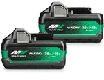 HiKOKI MULTI VOLT Akku BSL36A18X 2 St&uuml;ck - 18V 5.0 Ah / 36V 2.5 Ah Akku, Li-Ion,