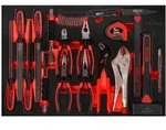 KS Tools Zangen- / Hammer- / und Mei&szlig;el-Satz in Schaumstoffeinlage, 17-tlg.