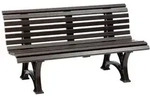 Gartenbank HELGOLAND 3-Sitzer L&auml;nge 1500 mm, braun