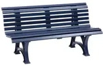 Gartenbank HELGOLAND 3-Sitzer L&auml;nge 1500 mm, blau