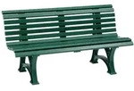 Gartenbank HELGOLAND 3-Sitzer L&auml;nge 1500 mm, gr&uuml;n