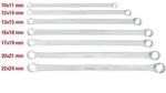 KS Tools CHROMEplus Doppel-Ringschl&uuml;ssel-Satz, XL, 7-tlg.