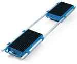 fetra Fahrwerk, verstellbar, Tragplatte 350 x 200 mm, 12 to.