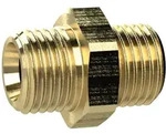Riegler Doppelgewindenippel, zyl., G 2 a., G 2 1/2 a., SW 80, Messing