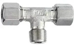 Riegler T-Einschraubverschraubung, R 1/8 a., Rohr-Au&szlig;en-&Oslash; 8, ES 1.4571