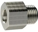 Riegler Reduziernippel lang, G 2 a., G 1 1/4 i., SW 70, Messing vern.