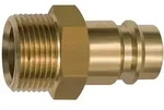 Riegler Nippel f&uuml;r Kupplungen NW 19, Messing blank, G 1 AG