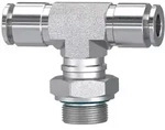 Riegler T-Steckverschraubung, drehbar, G 1/4 a., Schlauch-&Oslash; 6, ES 1.4404