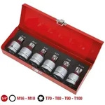 KS Tools 3/4 Kraft-Bit-Stecknuss-Satz, 6-tlg, TX+Vielzahn, mit Bohrung
