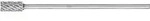 PFERD TOOLS Hartmetall Hochleistungsfr&auml;sstift STEEL Zylinder ZYAS stirn &Oslash; 12x25 mm