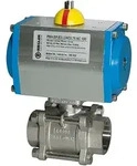 Riegler Edelstahl-Kugelhahn, pneumat. Stellantrieb, doppeltwirk., Rp3/4, DN 20,...
