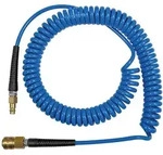 Riegler Spiralschlauch PU blau, Kupplung u Stecker NW7,2 12x8mm, 10m