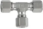 Riegler T-Verschraubung, Rohr-Au&szlig;en-&Oslash; 18 mm, Edelstahl 1.4571, 315 bar
