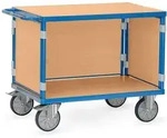 fetra Tischwagen, 2 Holz-Plattformen, 3 W&auml;nde, Ladefl&auml;che 850 x 500 mm